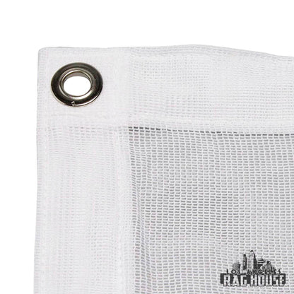 Sharkstooth White by LA Rag House - white sharkstooth scrim fabric