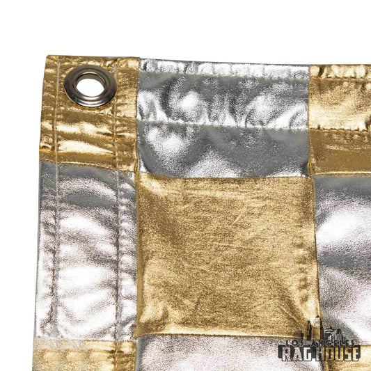 Silver/Gold Checker Lame by LA Rag House - checker lame fabric