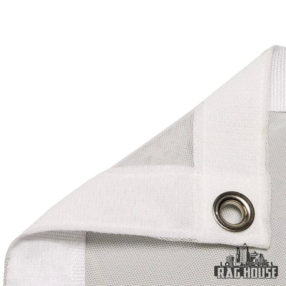 Single Scrim White by LA Rag House - scrim weave detail