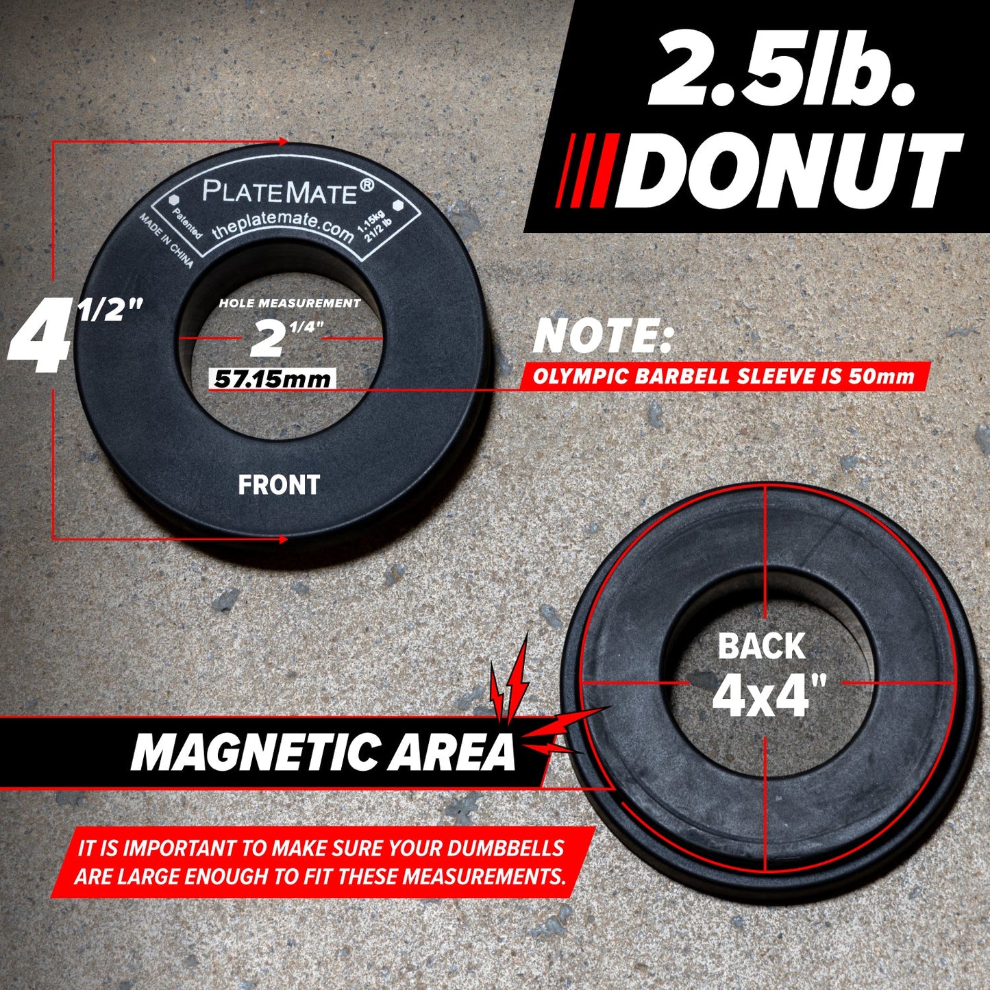 2.5 lb Donut PlateMate (Pair) - Grip Support Store