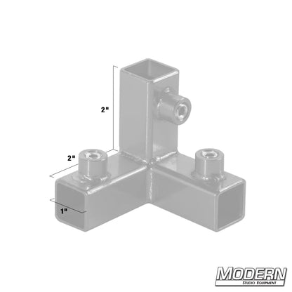 3-Way Pass Through Corner for 3/4" Square Tube