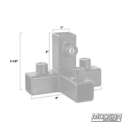 Tee with Brace for 3/4" Square Tube