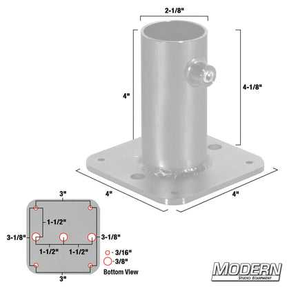 Pipe Flange Base for 1-1/2" Speed-Rail®