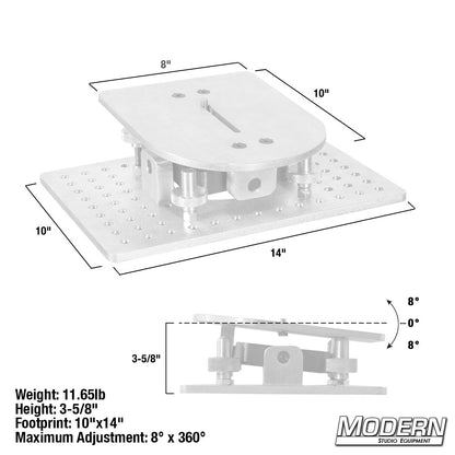 4-Way Leveling Camera Mount with 3/8" Slot