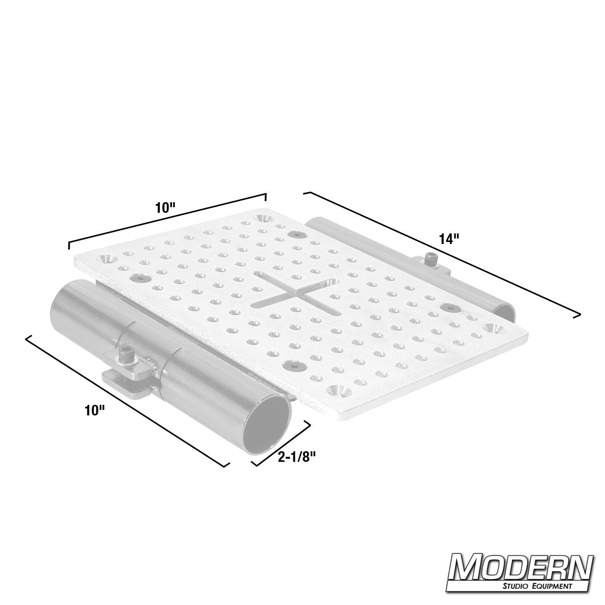 Cheese Plate with 3/8" Slot and Two 1-1/2" Slider Brackets for Hood Mount