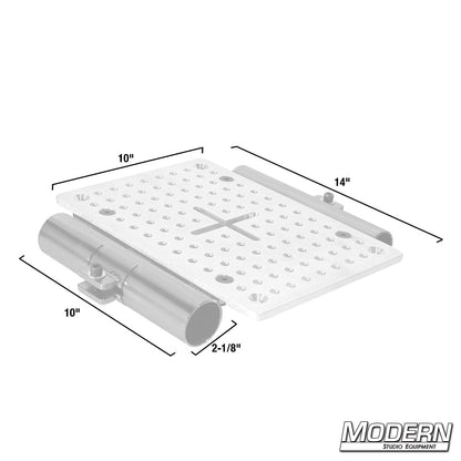 Cheese Plate with 3/8" Slot and Two 1-1/2" Slider Brackets for Hood Mount