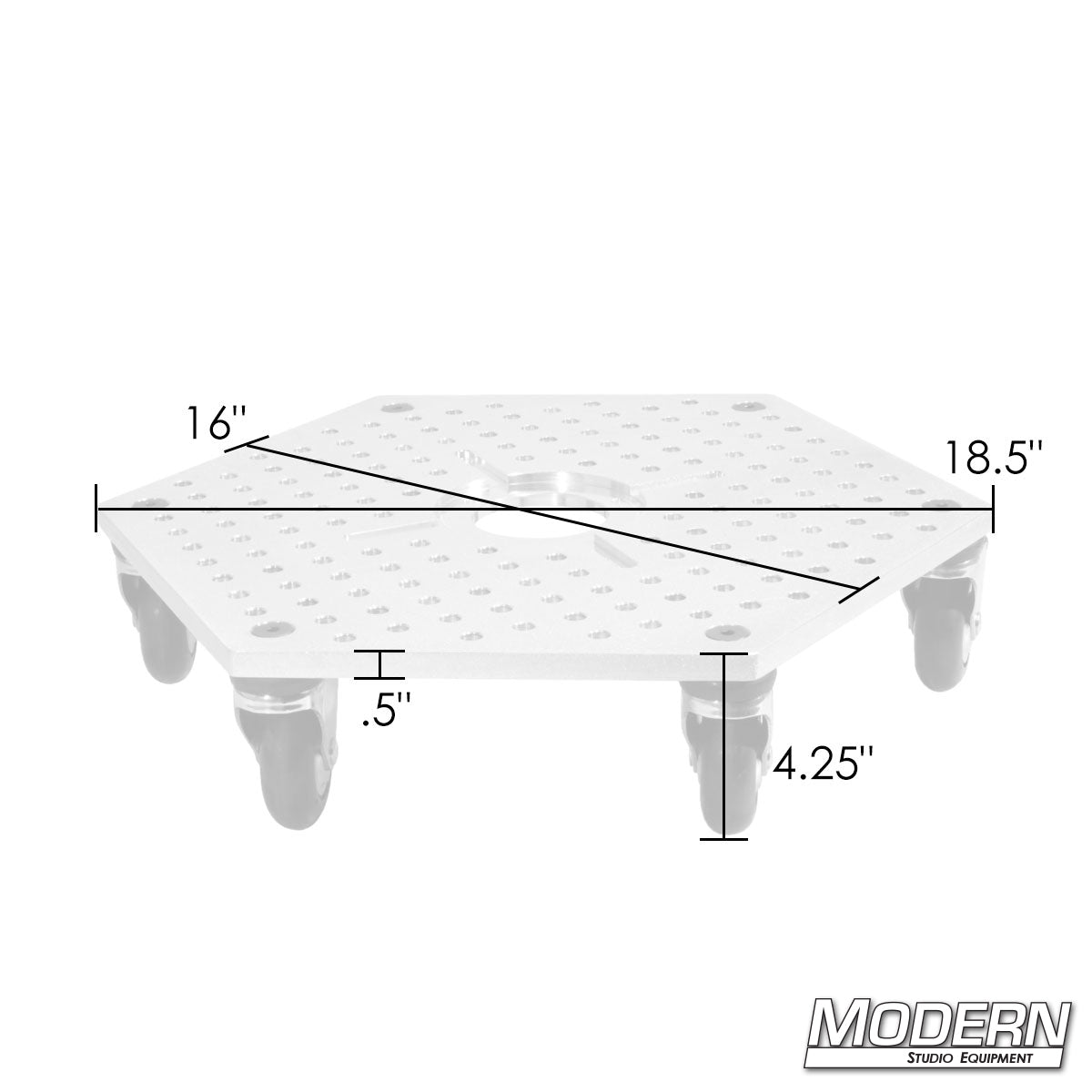 Hex Plate Floor Dolly with Casters