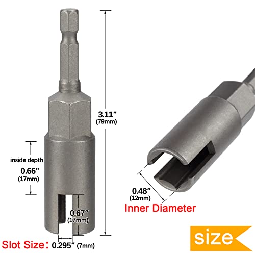 Wing Nut Drill Bit Socket Wrench - 1/4" Hex Shank