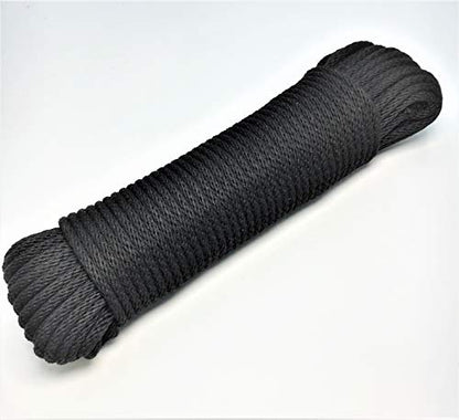 #8 Black Sash Cord, 1/4" x 100'