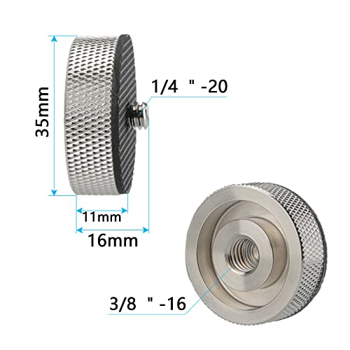 3/8"-16 Female to 1/4"-20 Male Adapter