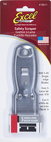 Razor Blade Scraper, includes 6 Single Edge Blades