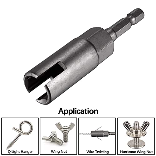 Wing Nut Drill Bit Socket Wrench - 1/4" Hex Shank