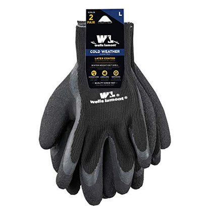 Cold Weather Work Gloves with Cut & Tear Resistant | 2-Pairs, Medium