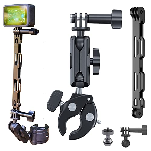 Claw Clamp Mount + Extension Rod Bundle Kit for GoPro