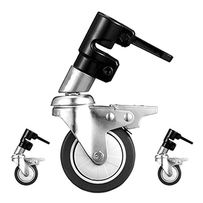 C Stand Wheels with Swivel Locking Casters - Set of 3