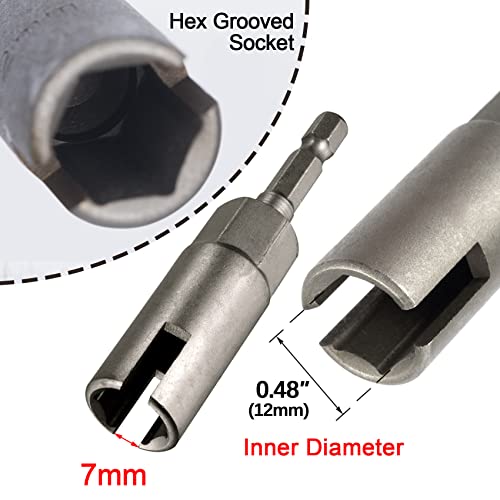 Wing Nut Drill Bit Socket Wrench - 1/4" Hex Shank