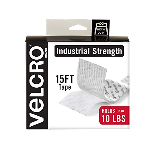 White VELCRO 2" x 15' | Professional Grade Heavy Duty Strength Holds up to 10 lbs on Smooth Surfaces | Indoor Outdoor Use