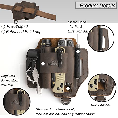 Brown Leather Multitool Pouch