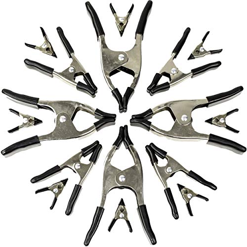 Spring Clamps 16 Piece Set of Grip Clips