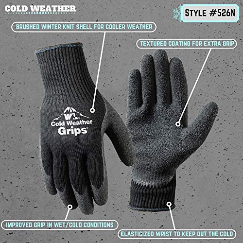 Cold Weather Work Gloves with Cut & Tear Resistant | 2-Pairs, Medium