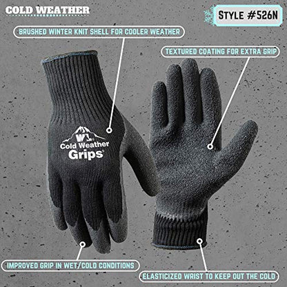 Cold Weather Work Gloves with Cut & Tear Resistant | 2-Pairs, Medium