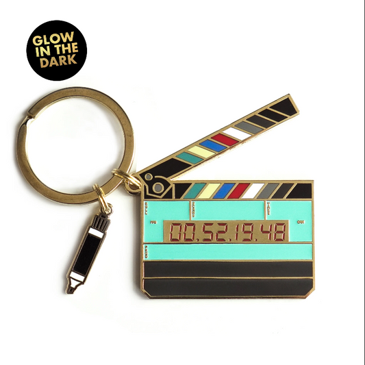 Glow in the Dark Large Timecode Slate Keychain