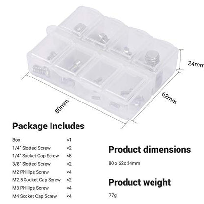 Camera Screw Set,26 Pcs Screw Set for Camera Accessories - Grip Support Store