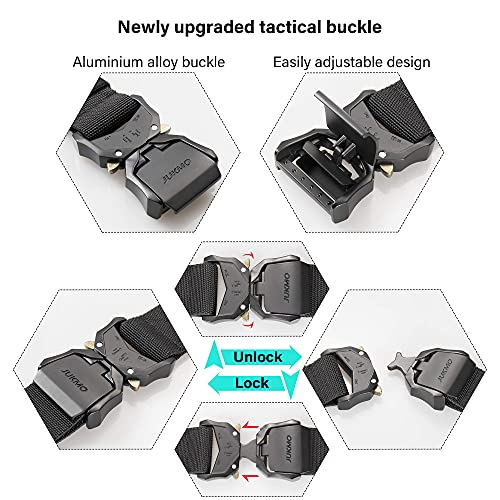 Tactical Rigger Belt,  1.5" Nylon Web Work Belt with Heavy Duty Quick Release Buckle - Grip Support Store