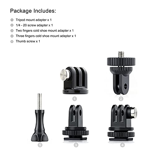 GoPro Mount 1/4-20 Screw Adapter, Tripod and Cold Shoe Mount - Grip Support Store