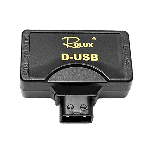 Rolux D-Tap P-Tap to USB Adapter Connector 5V Converter for Anton/Sony V-Mount Camera Battery - Grip Support Store