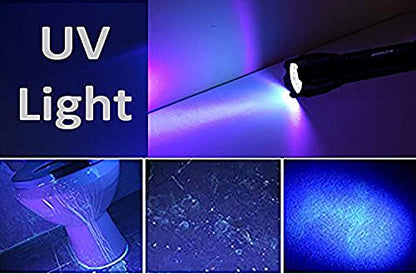 Tactical Flashlight with Red Laser and Magnetic Bottom - Water Resistant - (3 AAA Batteries Included) - Grip Support Store