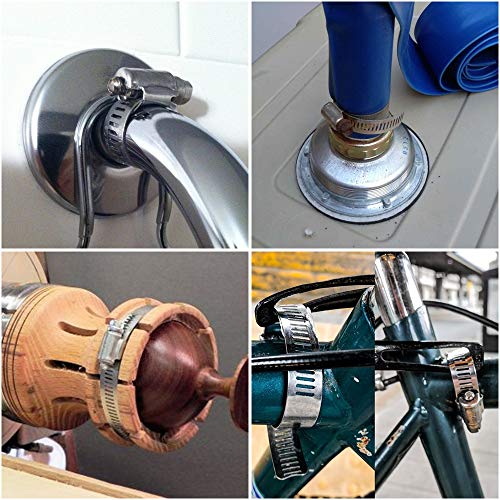 Hose Clamp, 78 Pack Stainless Steel Assortment - Grip Support Store