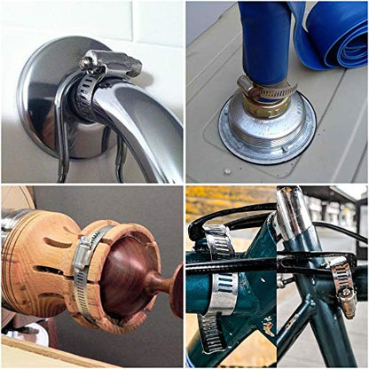 Hose Clamp, 78 Pack Stainless Steel Assortment - Grip Support Store