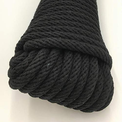 #8 Black Sash Cord, 1/4" x 100' - Grip Support Store