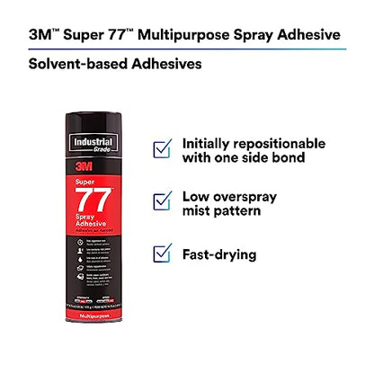 3M Super 77 Spray Adhesive Glue - 16.75 oz - Grip Support Store