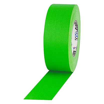 2" Pro Gaffer's Tape, 50 yds Length x, Fluorescent Green (Pack of 1) - Grip Support Store