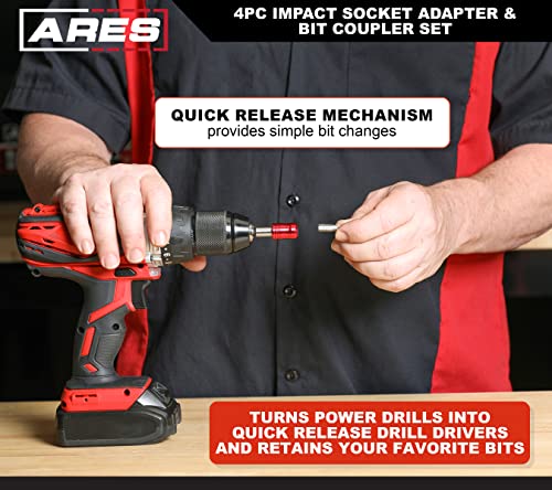 Impact Socket Adapter and Bit Coupler Set (4-Piece) - Grip Support Store