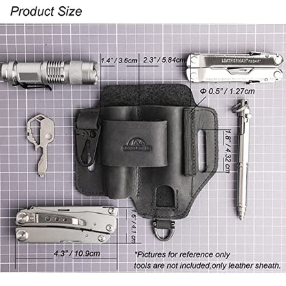 Black Leather Multitool Pouch - Grip Support Store
