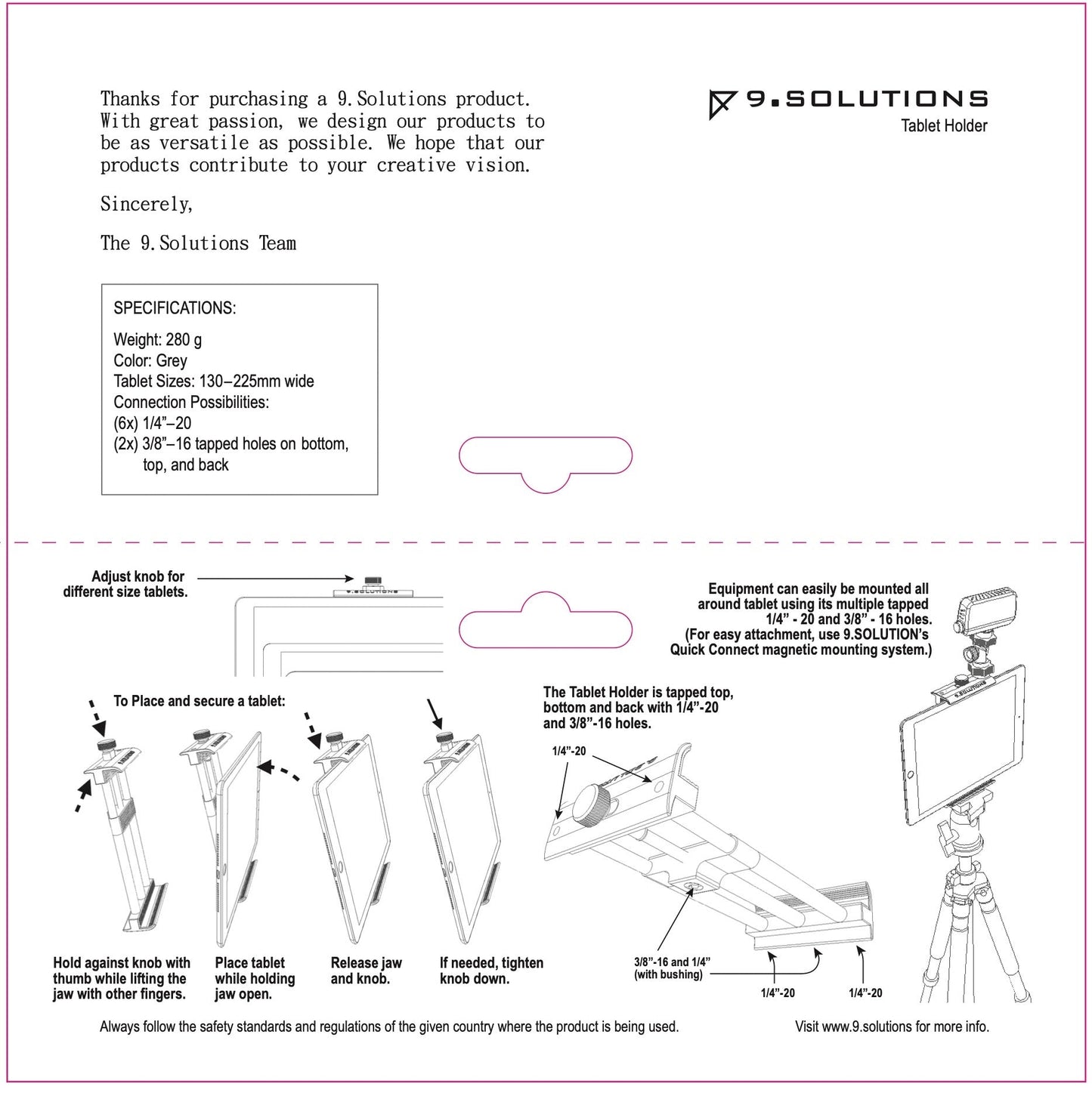 Tablet (I-Pad) Holder - Grip Support Store