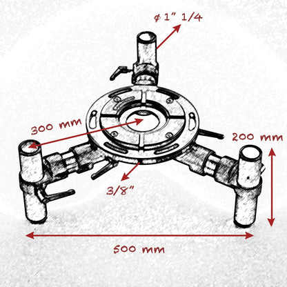 1" 1/4 (CALLED) 42mm MITCHELL THREE LEGS - Grip Support Store