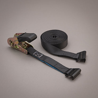 25mm (1”) BLACK CAR MOUNT RATCHET STRAP - Grip Support Store