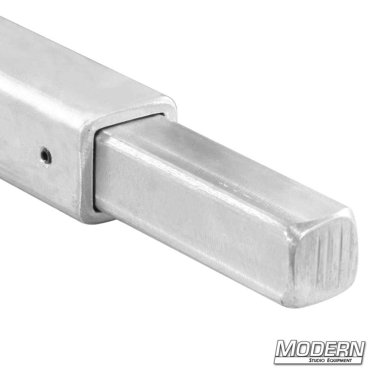 Square Aluminum Tube with Male Pin (1") - Grip Support Store
