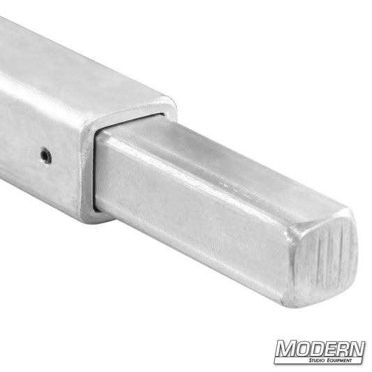 Square Aluminum Tube with Male Pin (1") - Grip Support Store